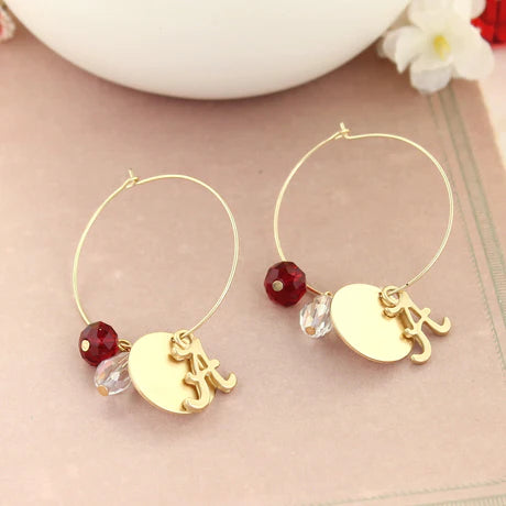 SEA Collegiate Gold Hoop Earrings