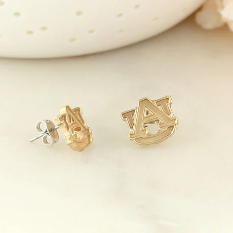 Canvas Gold Stud Collegiate Earrings