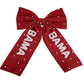 CD beaded hair bow collegiate