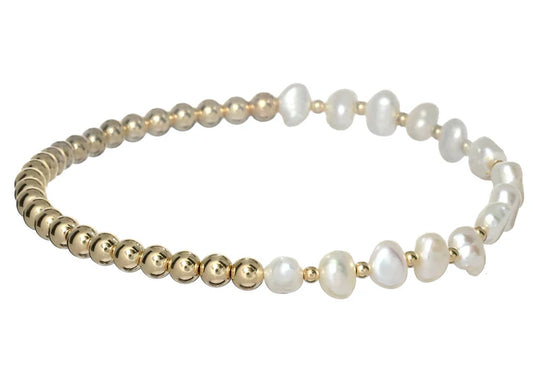 BB "Ivy" 14k Gold-Filled & Pearl Beaded Bracelet