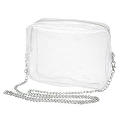 CD clear crossbody - silver