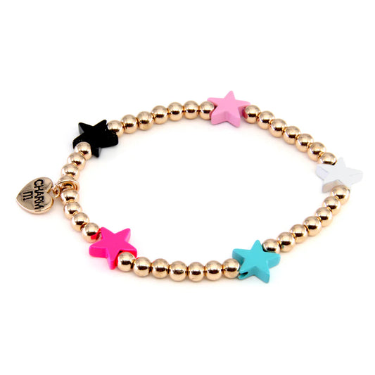 CI gold multi star bracelet