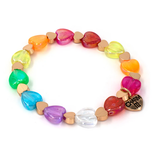 CI bracelet rainbow heart