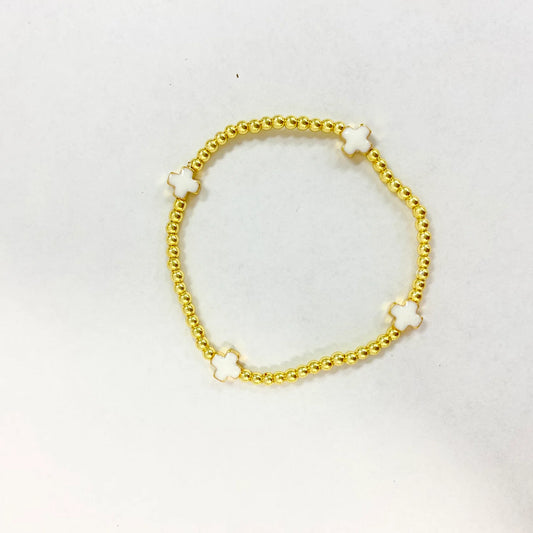 CG CK Lucy Cross Bracelet White 5.5