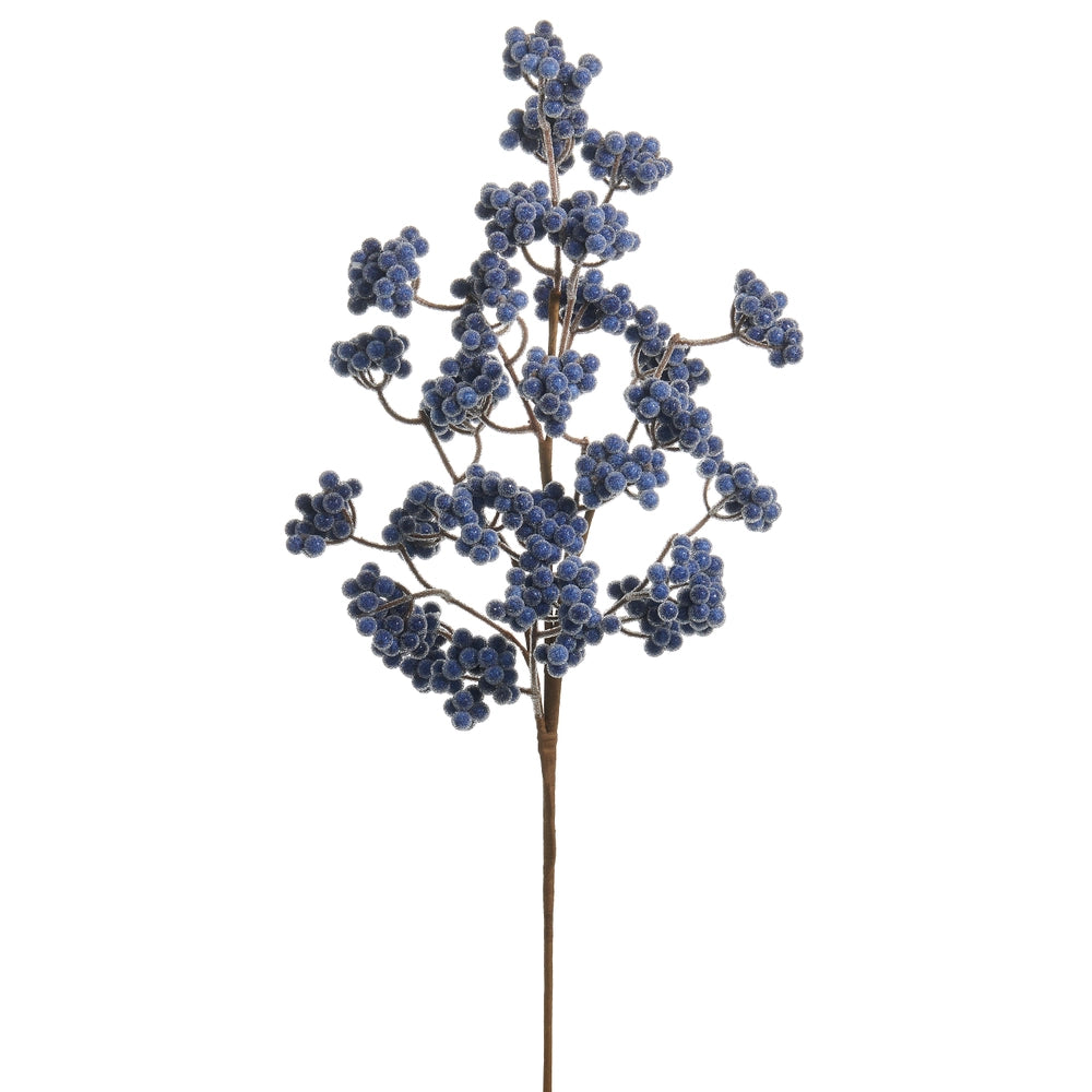 Ri 27" Blue Cluster Berry Spray