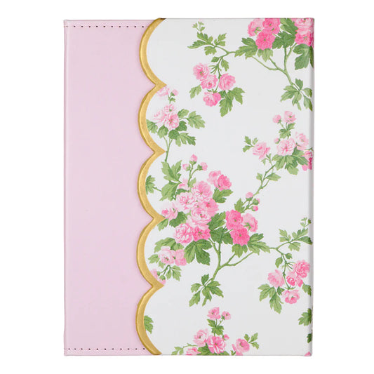Laura Ashley - Pink Garden Blooms Deluxe Flap Journal 6X8
