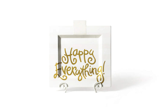 HapEv Big square platter white stripe