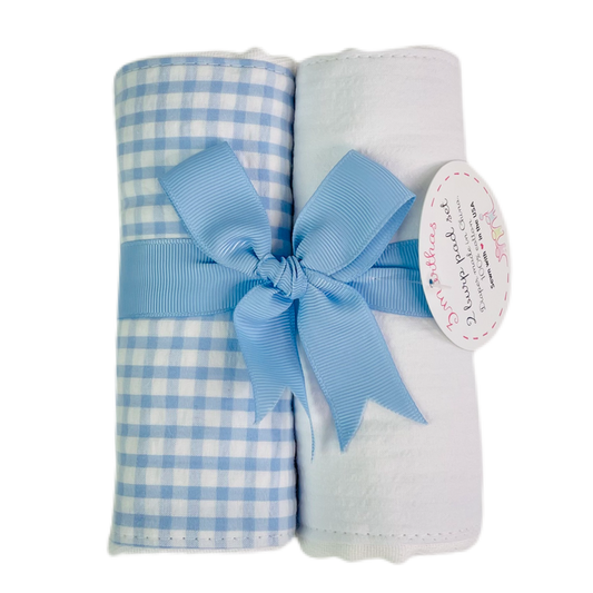 3M Set of 2 Burps- Blue Check