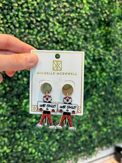 MM AU War Eagle Aubie Earrings