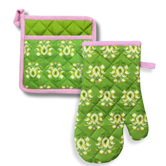 Laura Park Pot Holder & Mit Set