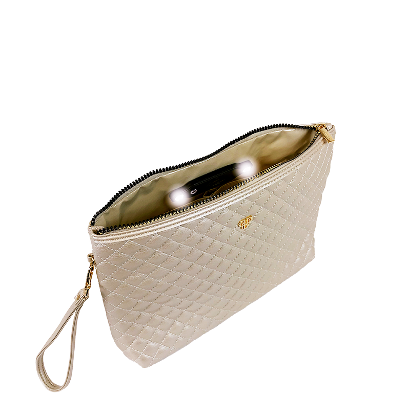 PN Litt Makeup Case - Pearl Quilted