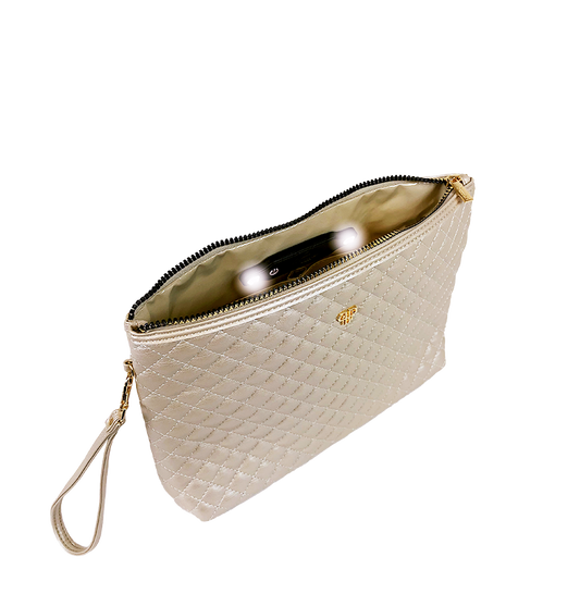 PN Litt Makeup Case - Pearl Quilted