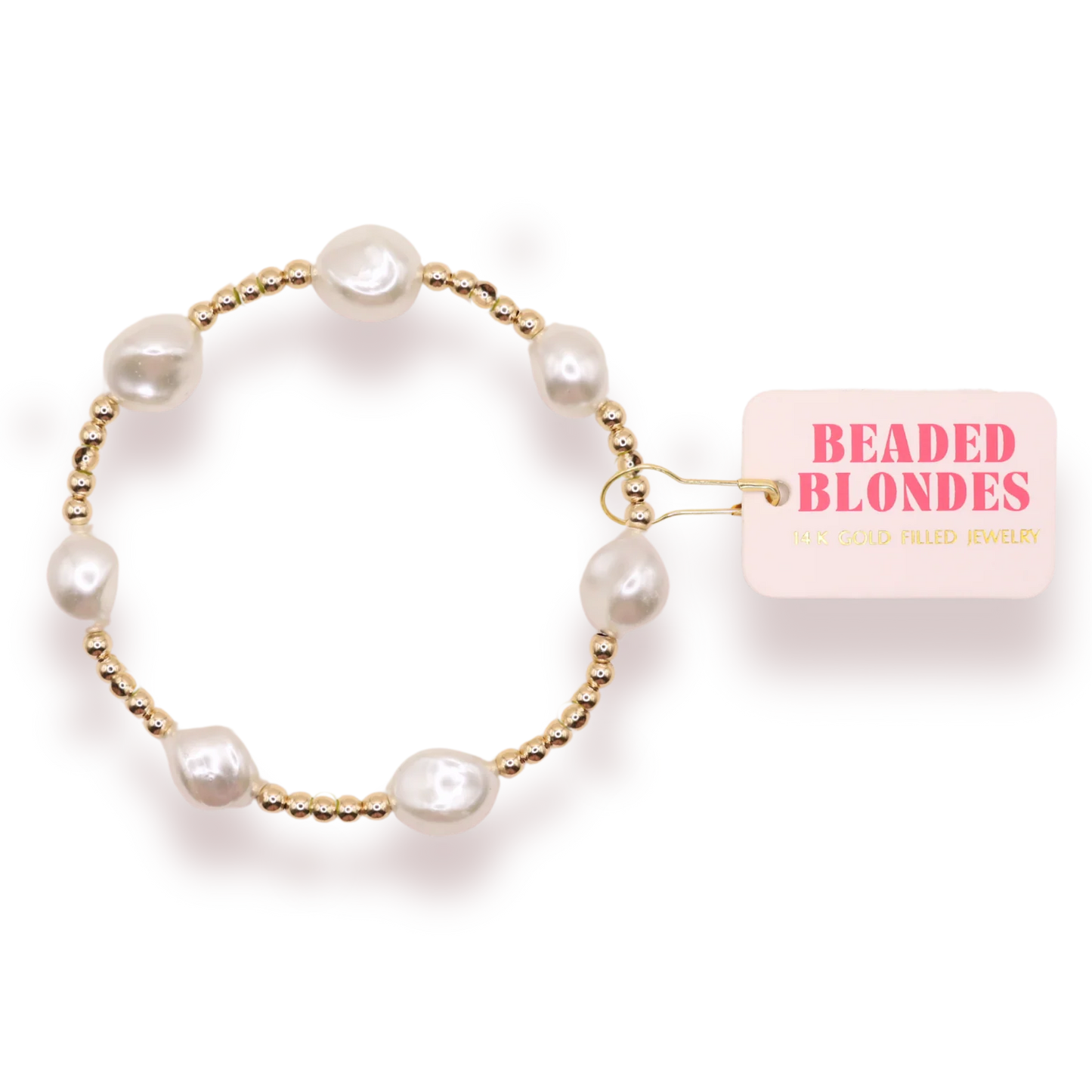 Beaded Blonde Sadie Pearl Bracelet