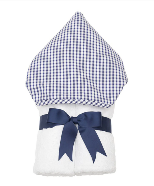 3M Hooded Towel - Navy LG Check