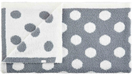 MP polka dot chenille blanket - grey