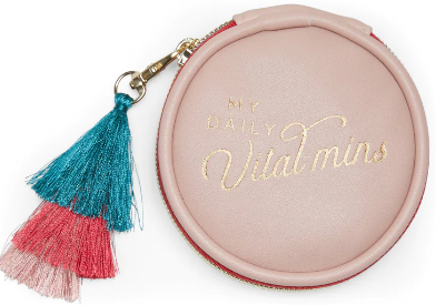 PW Pill Box - Leather Pink