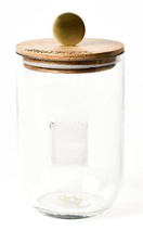 HapEv Mini Wood Lid Glass Jar
