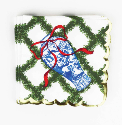 8 Oak Bev napkins-Boxwood