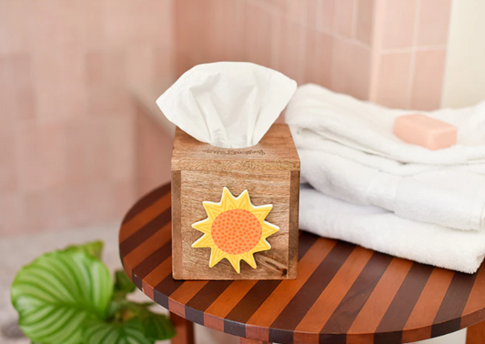 HapEv Mini Wood Tissue Box