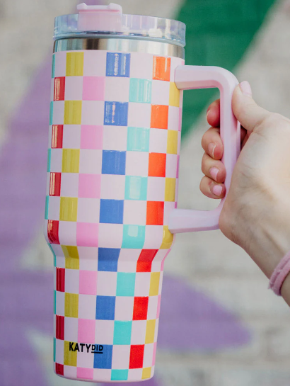KD Tumbler - Multicolored Check