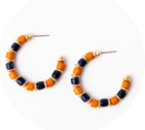 Cara earrings navy/orange