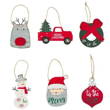 MP Christmas Tin Ornaments