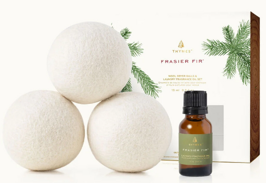 Thymes Dryer Balls & Fragrance Oil Set- Fraiser Fir