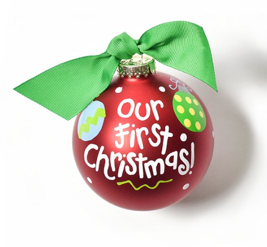 CC Glass Ornament- Our First Christmas