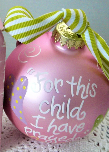 CC Glass Ornament- For This Child