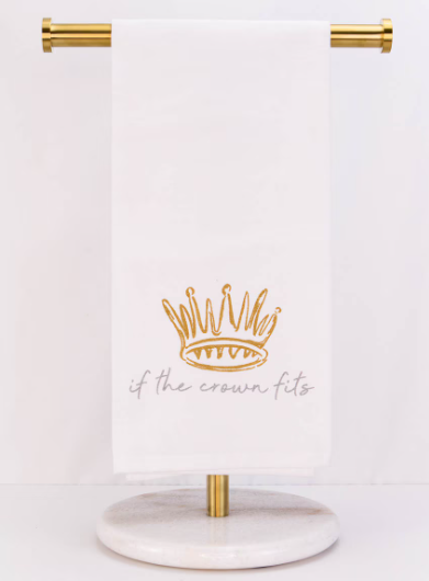 TRS If the crown fits Tea towel
