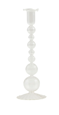 MP Clear Ball Glass Taper Holder