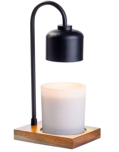 CW Arched Candle Warmer Lamp - Black & Wood