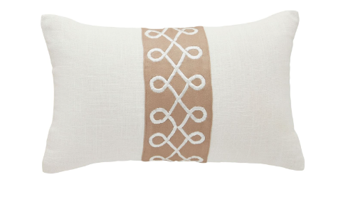 Mp Lumbar Classic Fab Trim Pillow