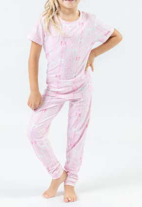 MS Kids PJ Set | All Wrapped Up Pink