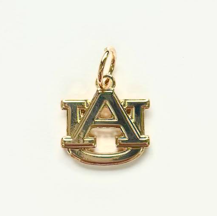 Auburn Logo Charm In Shiny Gold
