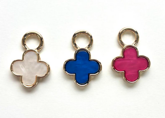 Canvas Marble Clover Charm