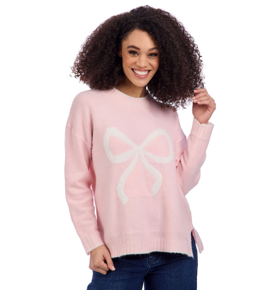 MP Blush Wilder Bow Sweater