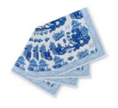 TC Blue Willow Paper Cocktail Napkin