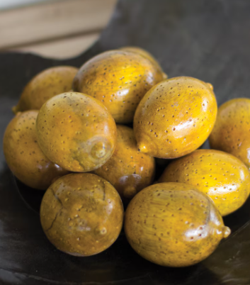 Kalalou Hand-Carved Wooden Lemons