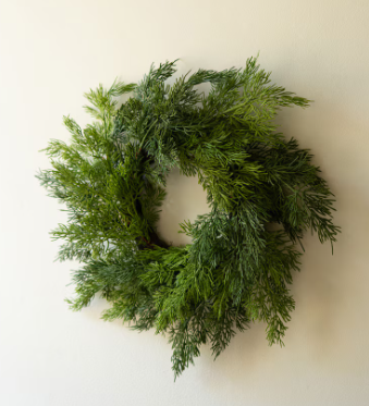 Kalalou Artificial Cedar Wreath- 16'