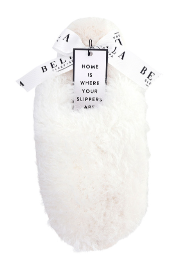 BIF Mohair Slippers- Ivory