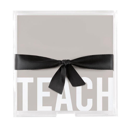 SBDS Square Notepaper Acrylic Tray- Teach