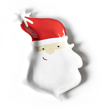 HapEv Vintage Santa Shaped Platter