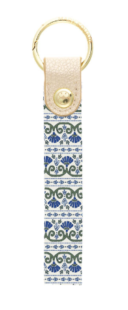 Key Fob Skinny | Floral Foulard Navy