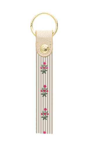 MS Key Fob Skinny Cottage Stripes