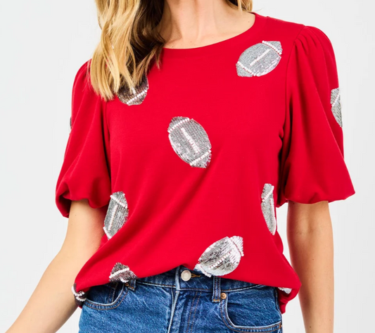 MS Crimson Footballs Top
