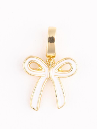 MM Girl Charm White Bow