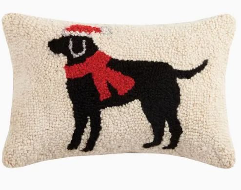 PH Christmas Black Lab Pillow