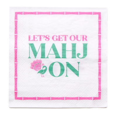 TC Let's Mahj On Cocktail Napkin
