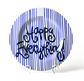 HapEv Round Platter- Indigo Skinny Stripe